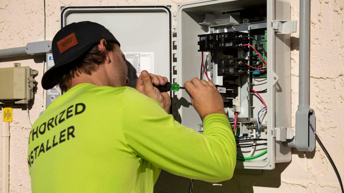 Electricians business owner using ReviewWheel — review automation built for electricians home service businesses.