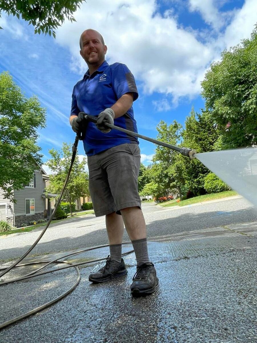 Pressure Washing business owner using ReviewWheel — review automation built for pressure washing home service businesses.